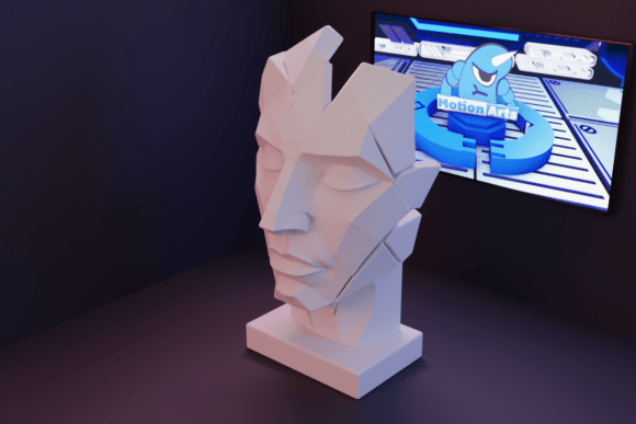 Abstract Face Sculpture: Blending 3D Printing with Contemporary Art