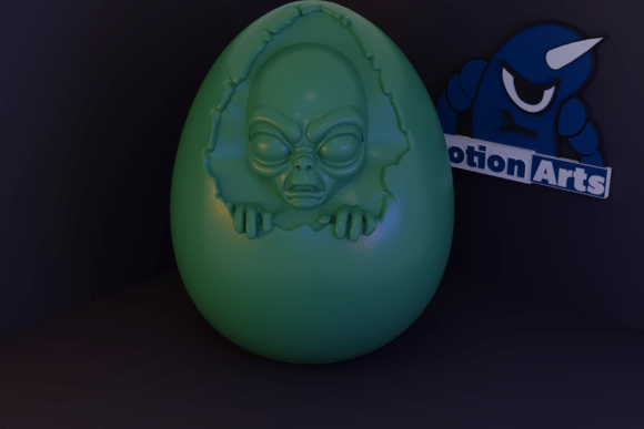 Alien Emerging from the Egg: A Beginner-Friendly 3D Print Model