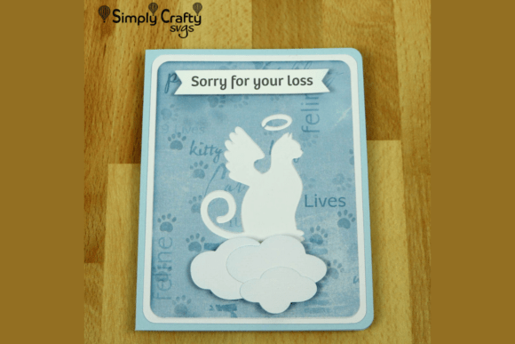 Cat Angel Sympathy Card SVG: A Heartfelt Tribute for Grieving Pet Owners