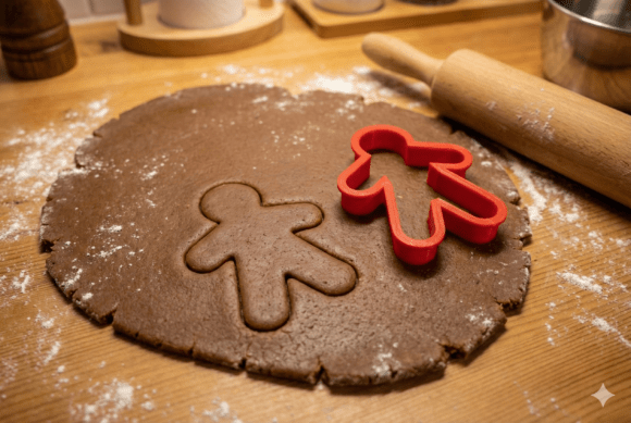 Classic Gingerbread Man Cookie Cutter Design