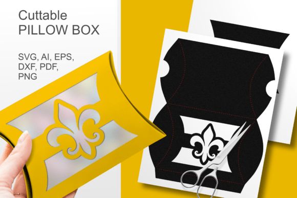 Fleur De Lis Window Pillow Box Template
