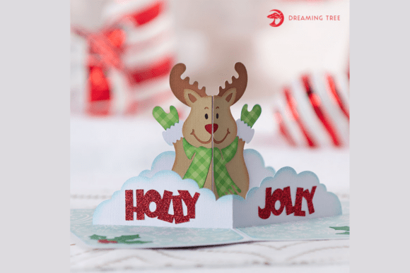 Holly Jolly Reindeer Card SVG Guide