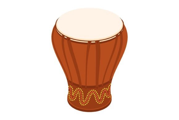 Isometric African Djembe Drum: A 3D Guide