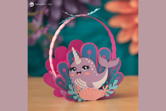 Narwhal Cove Bag SVG: A Whimsical 3D Paper Project