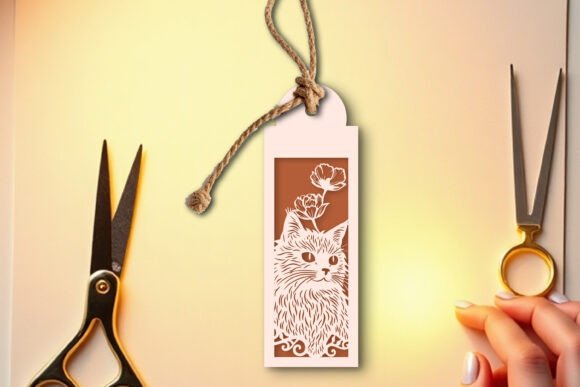 Paper Cut Floral Cat Bookmarks SVG Guide