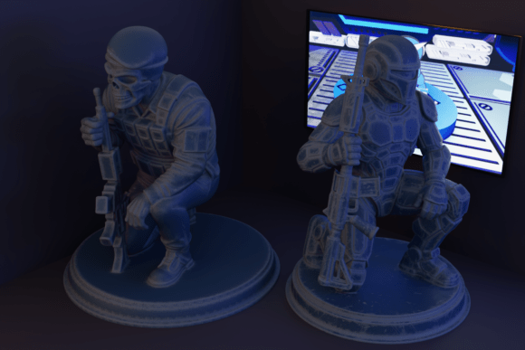 Soldiers Pack – Skull Futuristic: A Dynamic Duo for 3D Printing Collections