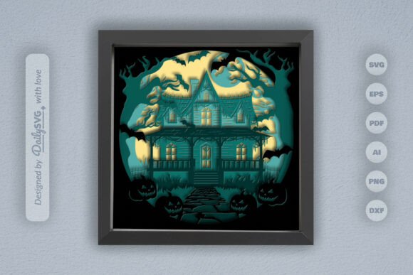 Spooky Simplicity: Mastering the Halloween Haunted House Layered Papercut