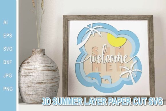 Welcome Summer Beach Layered Tropical Decor