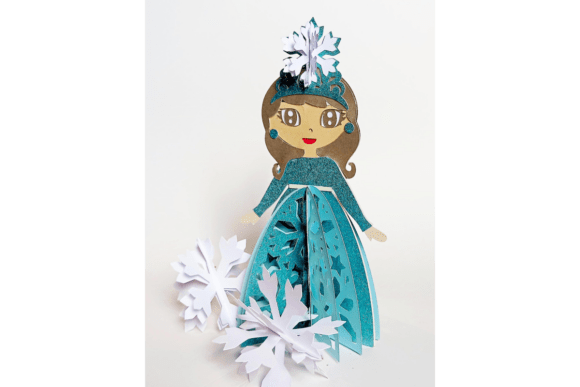 Winter Princess Christmas Doll SVG